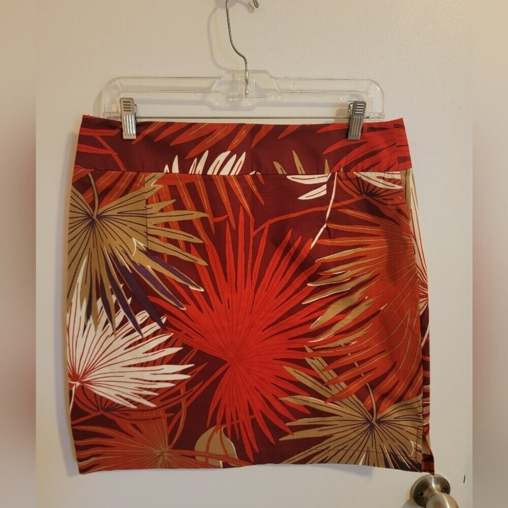 Gap Skirt Womens Size 8 Medium Bohemian Hawaiian Resort Cruise Beach Side Zip